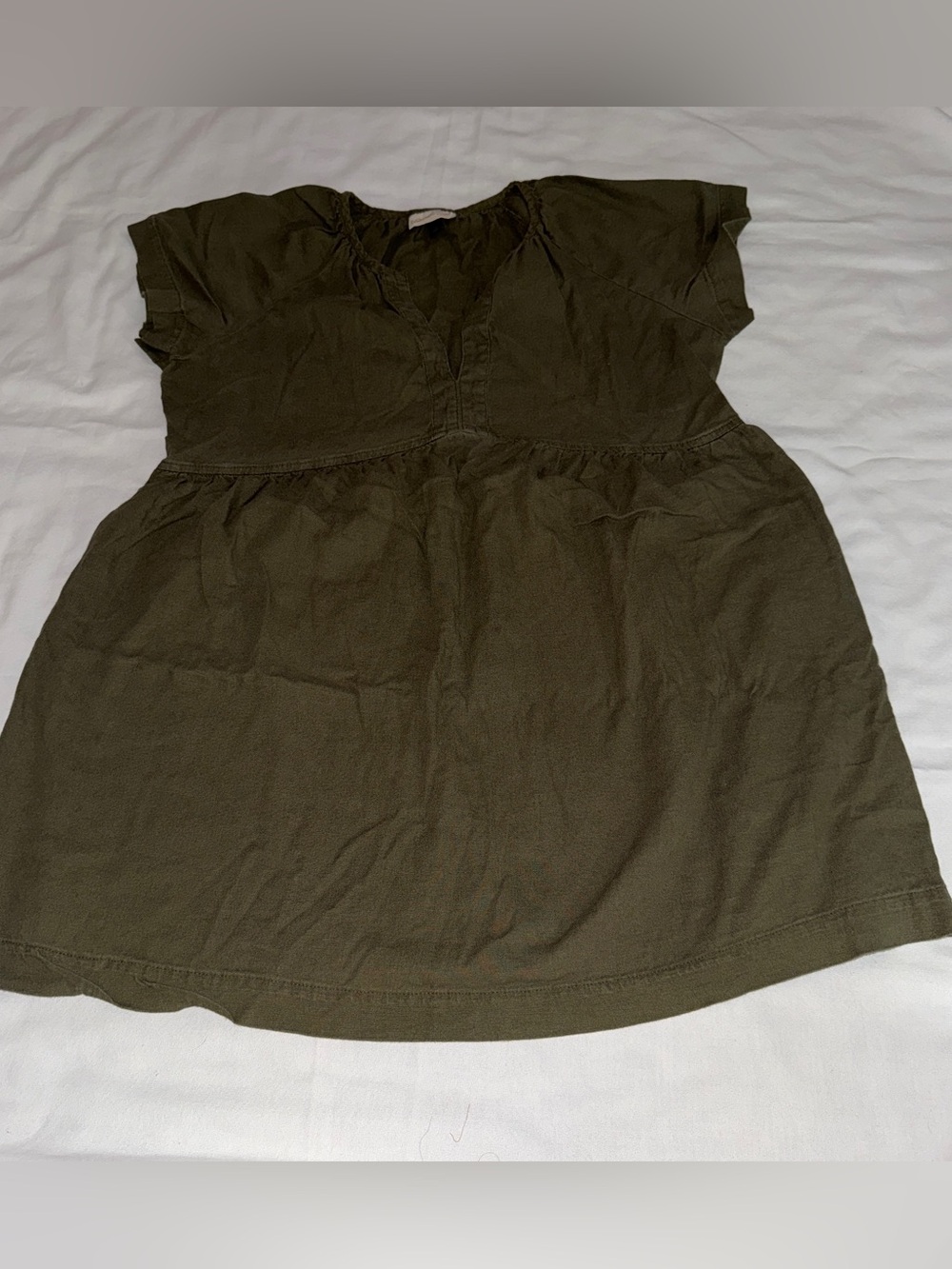 Women’s Olive Green Short Sleeve Dress